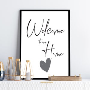 Welcome To Our Home Print Home Decor Print, Home Wall Art Print, Family, Welcome Hallway Prints, New Home 409