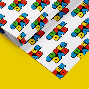 Fathers Day Gift Wrap, Dad Birthday Gift Wrapping Paper, Patterned Wrapping Paper, Game Gift Wrap 15