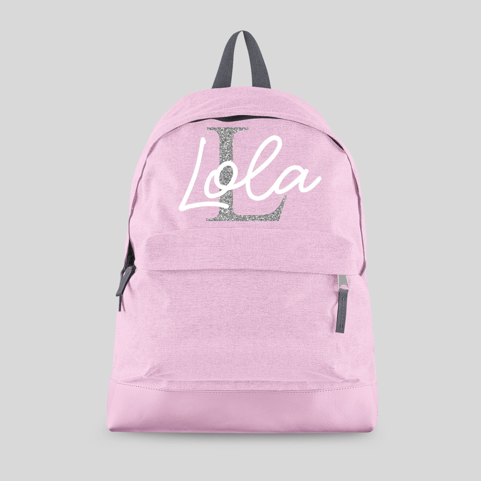 Personalised Backpack With Name and Glitter Initial Kids Etsy Israel
