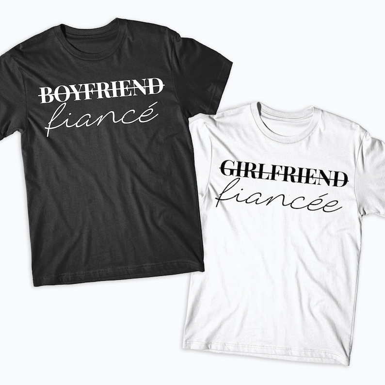 Boyfriend Girlfriend Shirts Couples Tshirts Fiancee Fiance Etsy