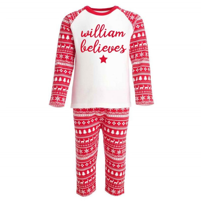 Personalised Baby Childrens Christmas Pyjamas Any Name Size New Gift Nightwear