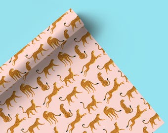 Leopard Cheetah Wrapping Paper, Holiday Gift Wrap, Leopard Gift Wrap, Animal Gift Wrap 18