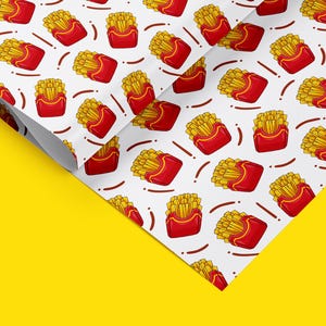 Carta da regalo per patatine fritte, confezione regalo per le vacanze, confezione regalo per fast food, modello alimentare, confezione regalo retrò 43