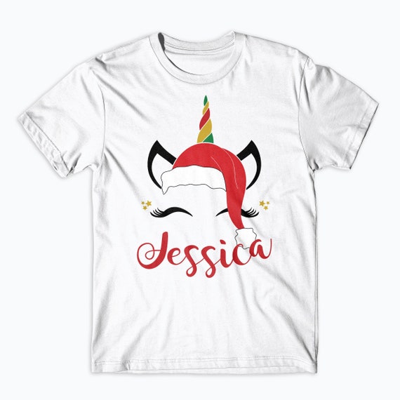ADD YOUR NAME BIRTHDAY GIFT KIDS TEE TOP PERSONALISED UNICORN T-SHIRT