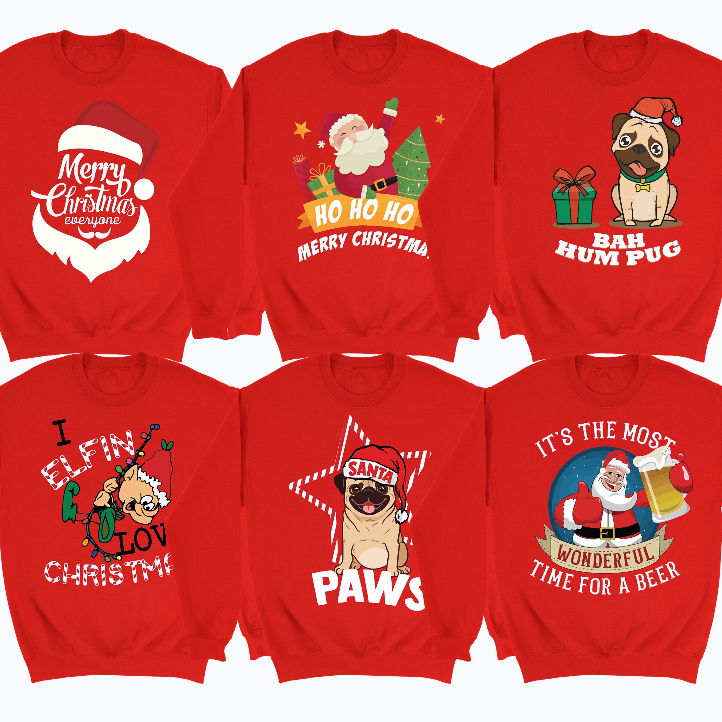 S-XXXXL Santa 7's New Rugby Shirt Christmas Jumper design S-XXXXL Santa 7's New Rugby Shirt Christmas Jumper design