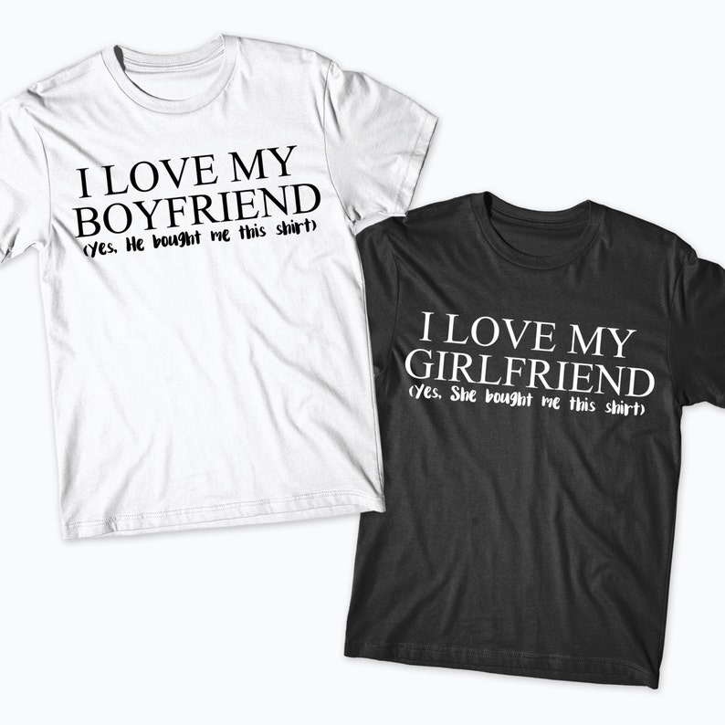 I love my boyfriend girlfriend Matching TShirts. Couple Etsy