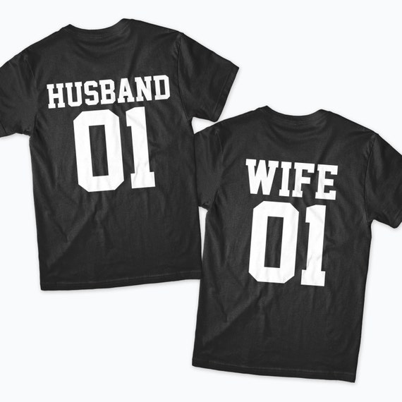 Husband Wife Matching T Shirts Custom Number Matching Couple Etsy 