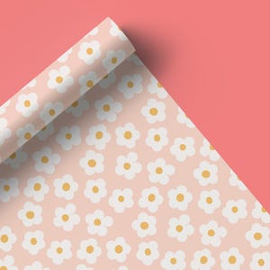 Carta da regalo con motivo floreale a margherita retrò vintage - Carta da regalo con motivo floreale retrò Carta da regalo con fiori carini 29