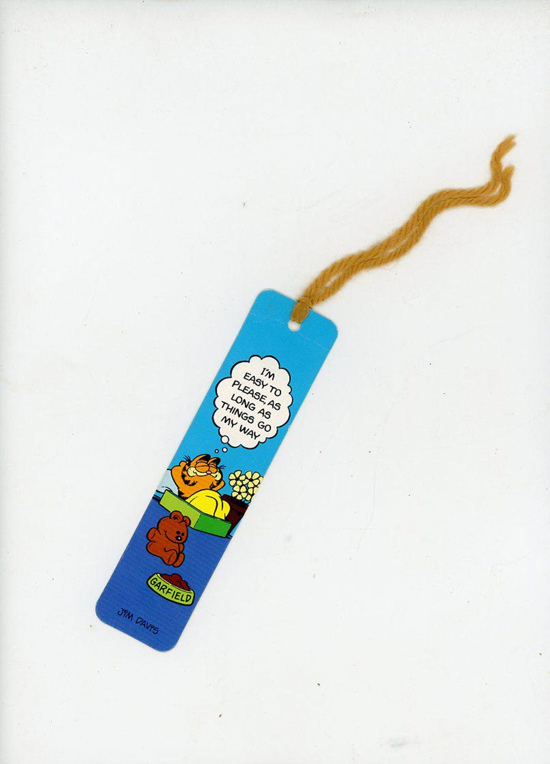 Vintage Original 1978 Garfield String Tassle Bookmark, Pooky Teddy Bear ...
