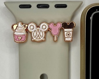 Pink Mickey Snacks Apple Watch Band Strap Charm | Apple Watch Band | Magic Band