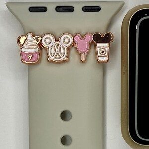 Ciondolo per cinturino Apple Watch con snack di Topolino rosa / Cinturino Apple Watch / Cinturino magico
