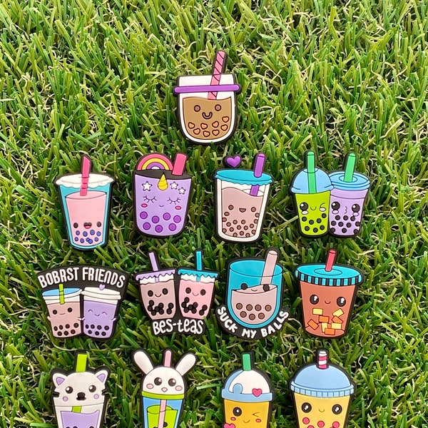 Boba Tea Croc Charms | Video Game Croc Charms | Fashion Charms | Croc Accessories | Bracelet Charms | Sports Croc Charms