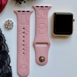 Scarlet Witch Engraved Apple Watch Band | 24 Colors | 38mm 40mm 41mm 42mm 44mm 45mm 49mm | Personalized Apple Watch Strap