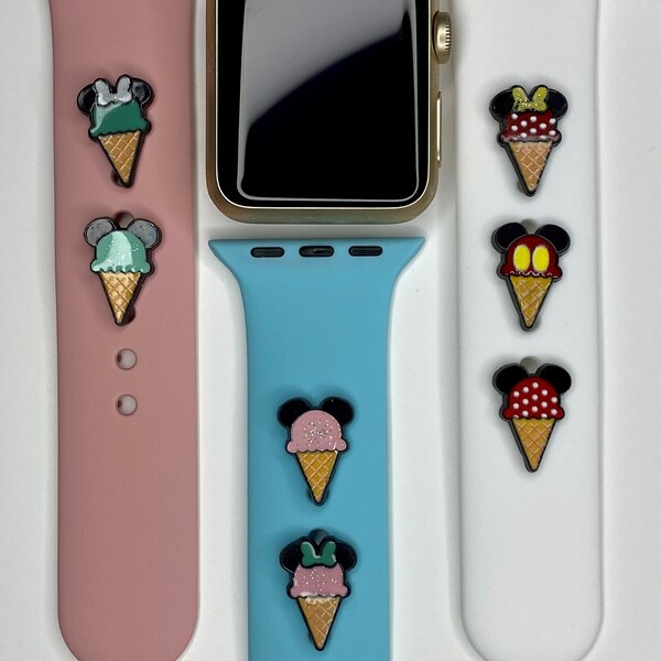 Mickey und Minnie Ice Cream Cones Apple Watch Band Anhänger | Apple Watch Band | Zauberhaftes Band