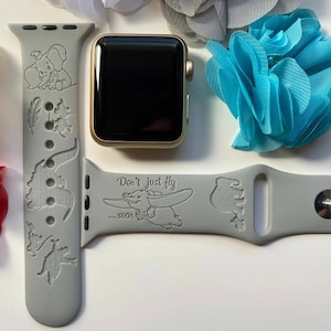 Dumbo Inspired Engraved Apple Watch Band | 24 Colors | 38mm 40mm 41mm 42mm 44mm 45mm 49mm | Personalized Apple Watch Strap