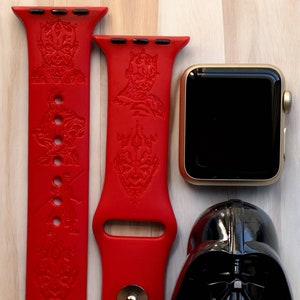 Darth Maul Engraved Apple Watch Band, 24 Colors, 38mm 40mm 41mm 42mm 44mm 45mm 46mm 49mm, Personalized Apple Watch Strap