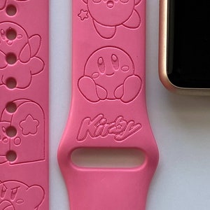 Kirby Engraved Apple Watch Band 24 Colors 38mm 40mm 41mm 42mm 44mm 45mm 49mm Personalized Apple Watch Strap image 3