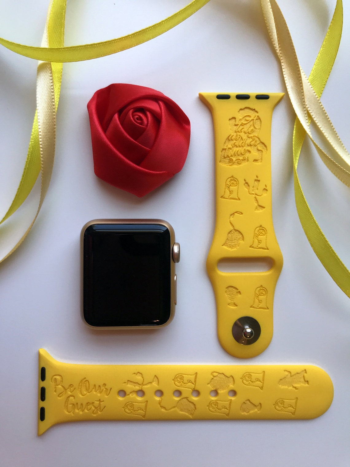 Beauty and the Beast Engraved Apple Watch Band 24 Colors Etsy