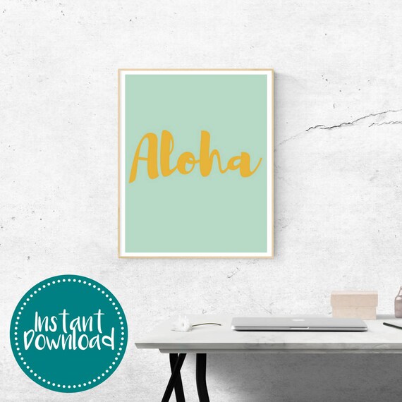 Items similar to Aloha Printable Wall Art on Etsy