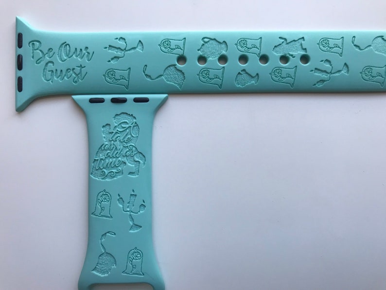 Beauty and the Beast Engraved Apple Watch Band 24 Colors Etsy