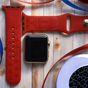 Remember Everyone Deployed Engraved Apple Watch Band, 24 Colors, 38mm 40mm 41mm 42mm 44mm 45mm 46mm 49mm, Personalized Apple Watch Strap