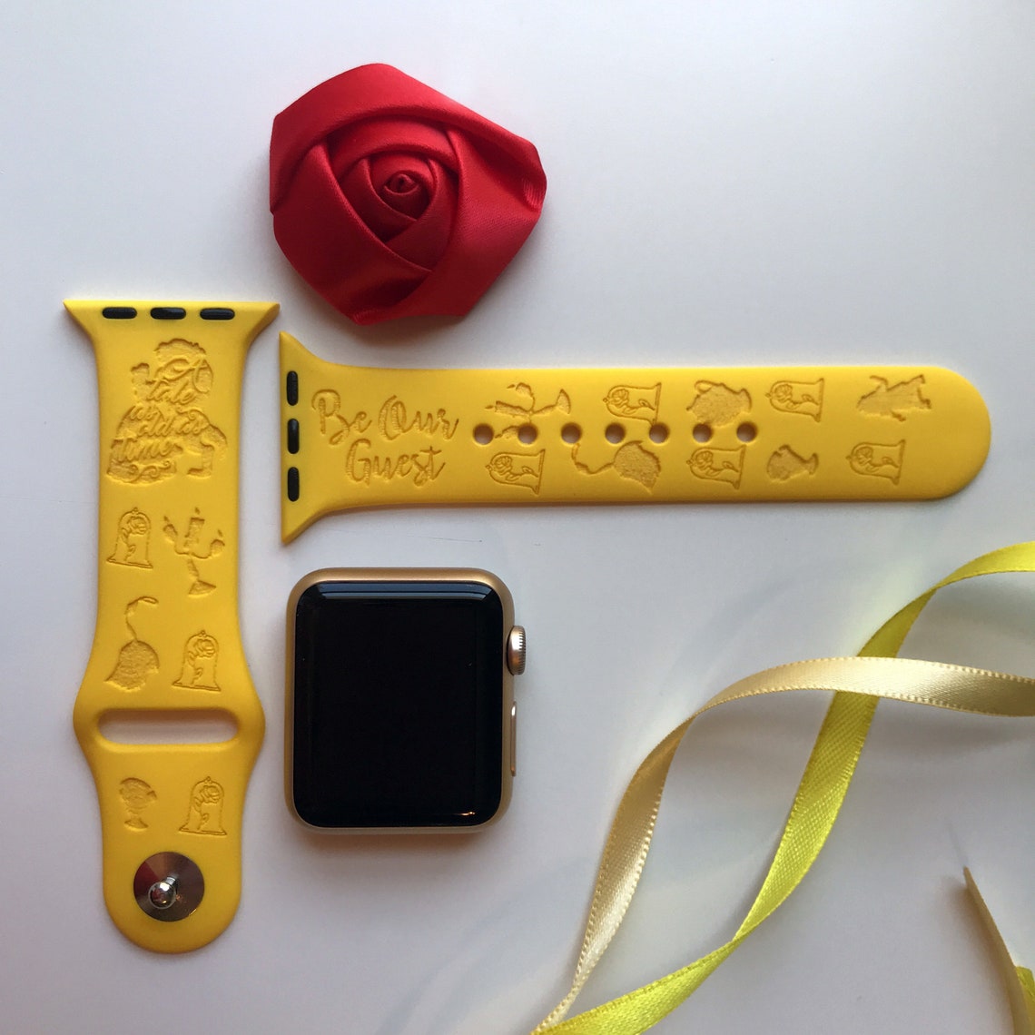 Beauty and the Beast Engraved Apple Watch Band 24 Colors | Etsy