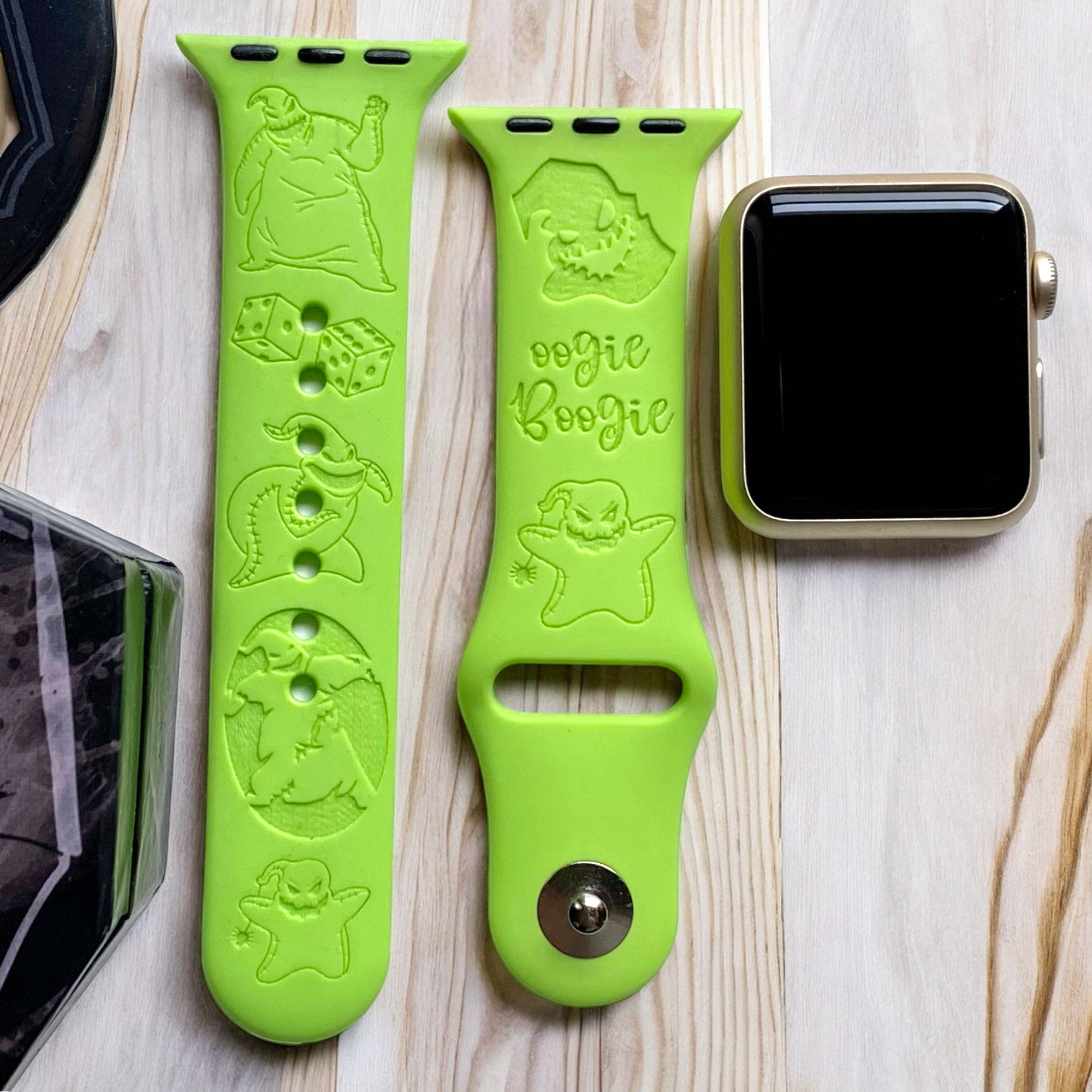 Oogie Boogie Engraved Apple Watch Band, 24 Colors, 38mm 40mm