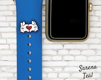 Mickey Hands and Heart Watch Band Charm, Magic Band, Fitness Tracker