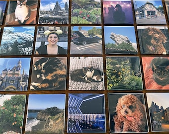 Personalized Custom Photo Magnets High Gloss Finish Photo Quality 2" x 2" Set of 9