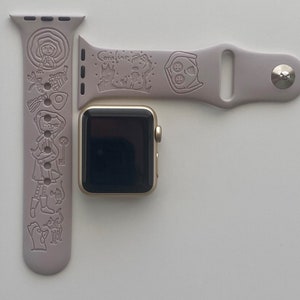 Coraline Engraved Apple Watch Band | 24 Colors | 38mm 40mm 41mm 42mm 44mm 45mm 49mm 49mm | Personalized Apple Watch Strap