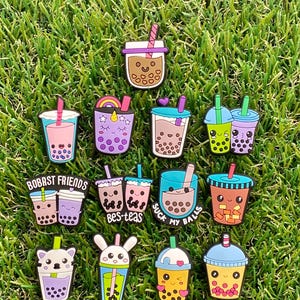 Boba Tea Shoe Charms