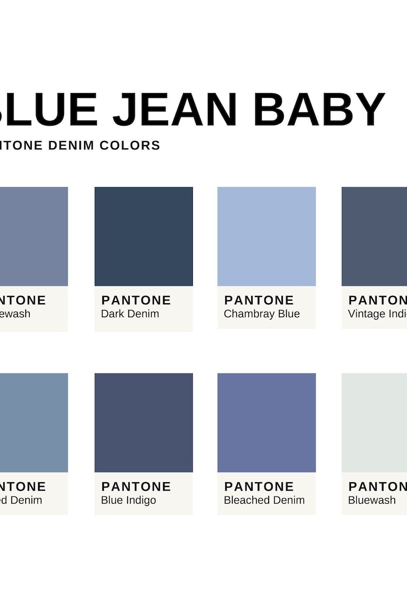 Blue Jean Baby Pantone Colors Printable Wall Art Etsy