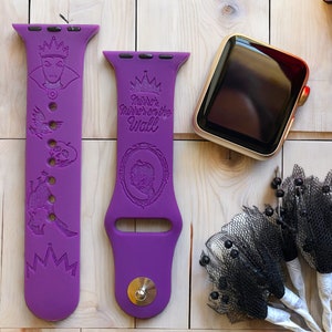 Evil Queen &#39;Snow White&#39; Engraved Apple Watch Band, 24 Colors, 38mm 40mm 41mm 42mm 44mm 45mm 46mm 49mm, Personalized Apple Watch Strap
