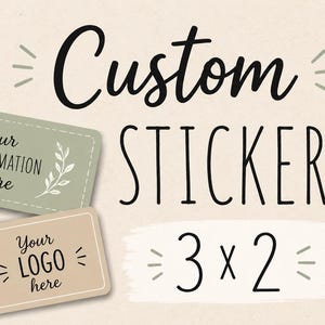 Custom 3x2 Labels, Waterproof Product Labels, Logo Packaging, Small Business Branding