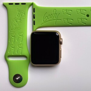 Disney Goofy Engraved Apple Watch Band | 24 Colors | 38mm 40mm 41mm 42mm 44mm 45mm 49mm | Personalized Apple Watch Strap