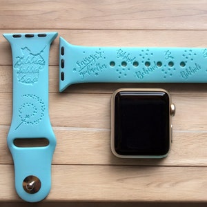 Cinderella &#39;Fairy Godmother&#39; Engraved Apple Watch Band, 24 Colors, 38mm 40mm 41mm 42mm 44mm 45mm 46mm 49mm, Personalized Apple Watch Strap