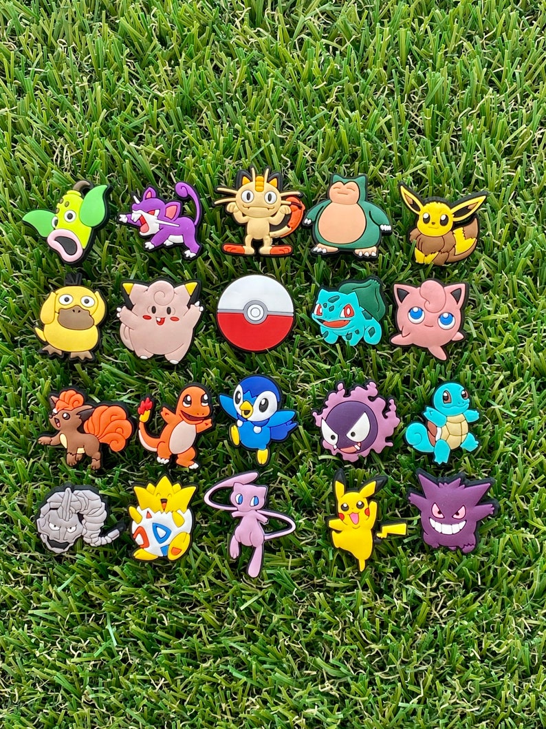 Pokemon Croc Charms | Video Game Croc Charms | Fashion Charms | Croc Accessories | Bracelet Charms | Sports Croc Charms 