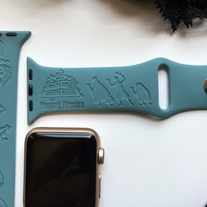 The Haunted Mansion Engraved Apple Watch Band 24 Colors 38mm 40mm 41mm 42mm 44mm 45mm 49mm Personalized Apple Watch Strap image 3