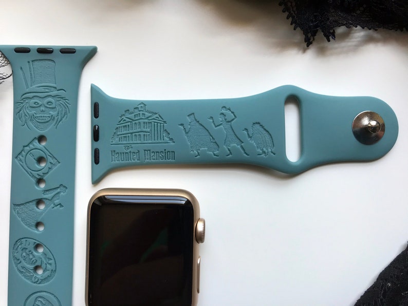 The Haunted Mansion Engraved Apple Watch Band 24 Colors 38mm 40mm 41mm 42mm 44mm 45mm 49mm Personalized Apple Watch Strap image 3