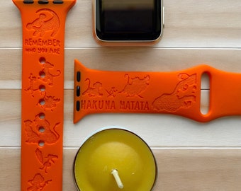 Lion King 'Simba' Engraved  Band, 24 Colors, 38mm 40mm 41mm 42mm 44mm 45mm 46mm 49mm, Personalized  Strap