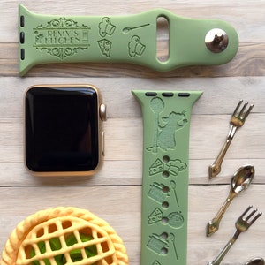 Ratatouille Inspired Engraved Apple Watch Band, 24 Colors, 38mm 40mm 41mm 42mm 44mm 45mm 46mm 49mm, Personalized Apple Watch Strap