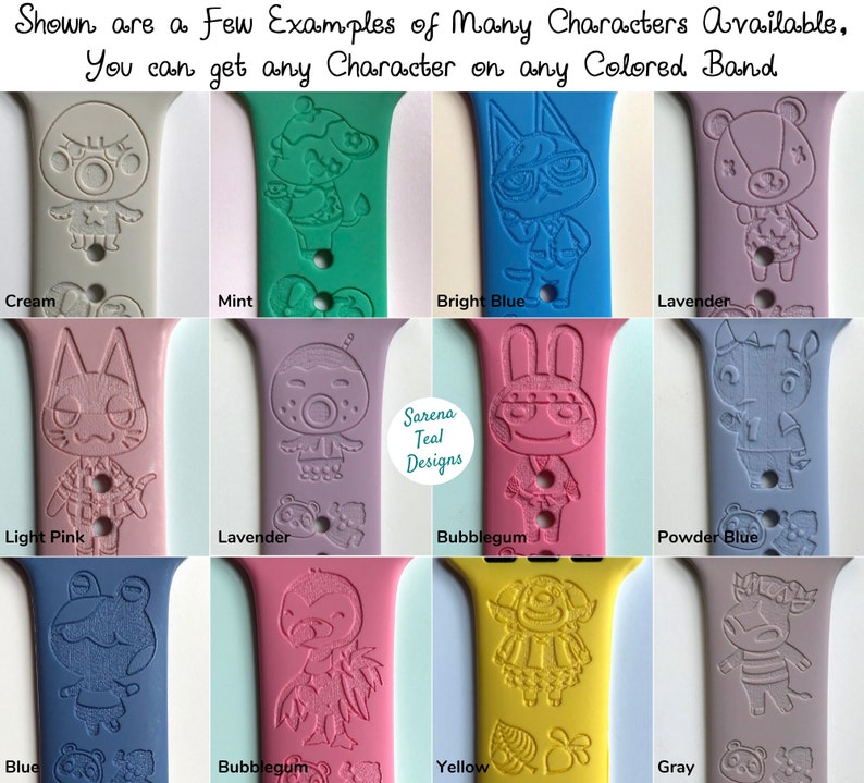 Animal Crossing Engraved Apple Watch Band 24 Colors 38mm Etsy Denmark