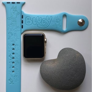 Bluey Engraved Apple Watch Band | 24 Colors | 38mm 40mm 42mm 44mm 45mm 49mm | Personalized Apple Watch Strap