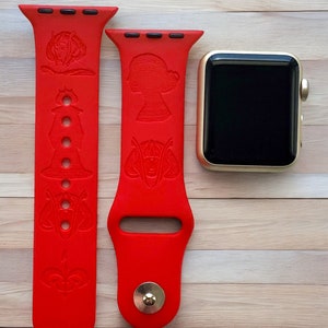 Queen Amidala &#39;Padme&#39; gegraveerde Apple Watch-band, 24 kleuren, 38 mm 40 mm 41 mm 42 mm 44 mm 45 mm 46 mm 49 mm, gepersonaliseerde Apple Watch-band