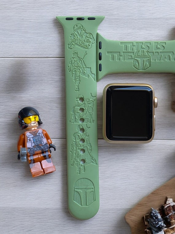 Mandalorian Engraved Apple Watch Band, 24 Colors, 38mm 40mm  display picture 1