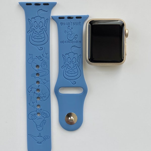 Genie 'Aladdin' Engraved Apple Watch Band | 24 Colors | 38mm 40mm 42mm 44mm 45mm 49mm | Personalized Apple Watch Strap