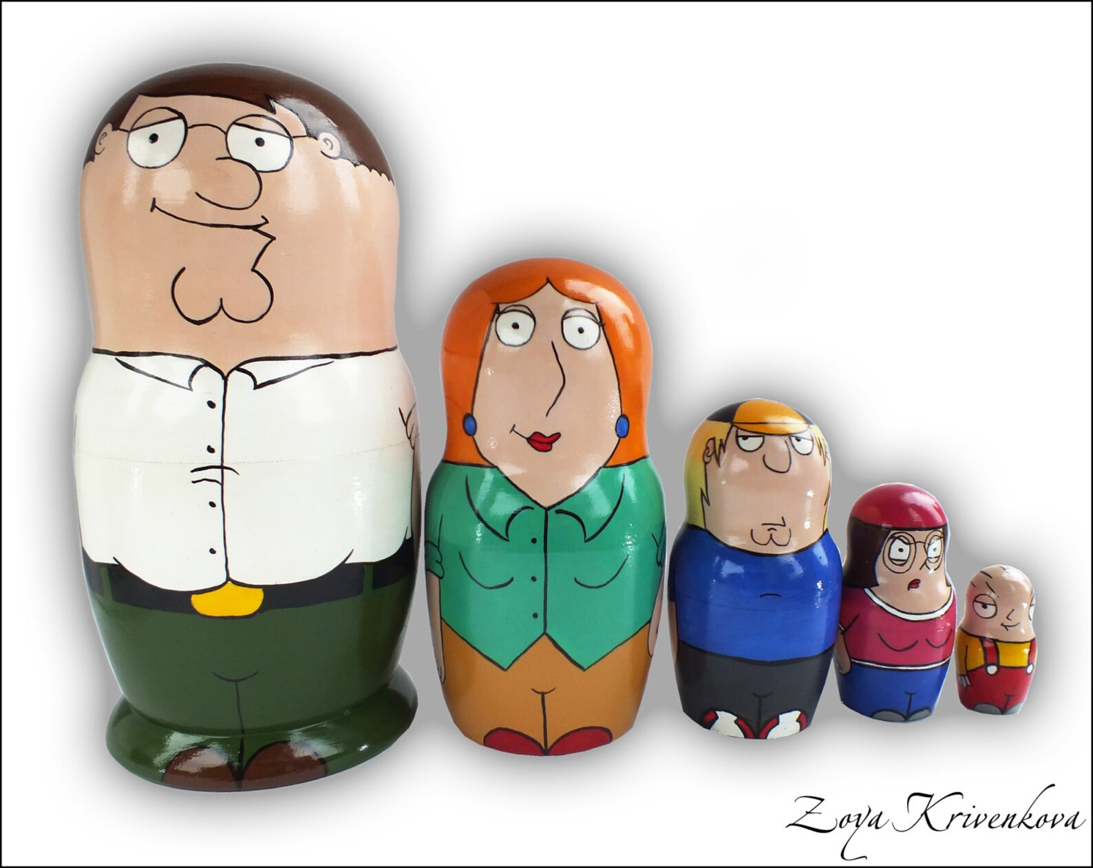 Nesting Doll Family Guy Geek Gift Matryoshka 5pcs Peter Etsy