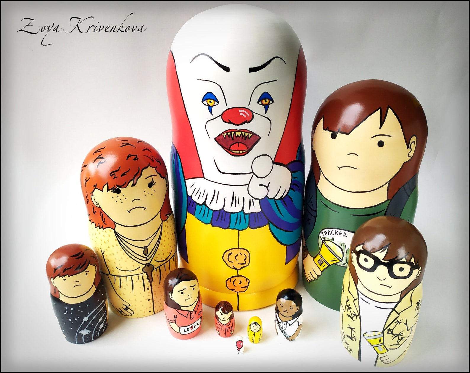 Nesting doll Horror Movie Matryoshka 10pcs Stephen King Etsy