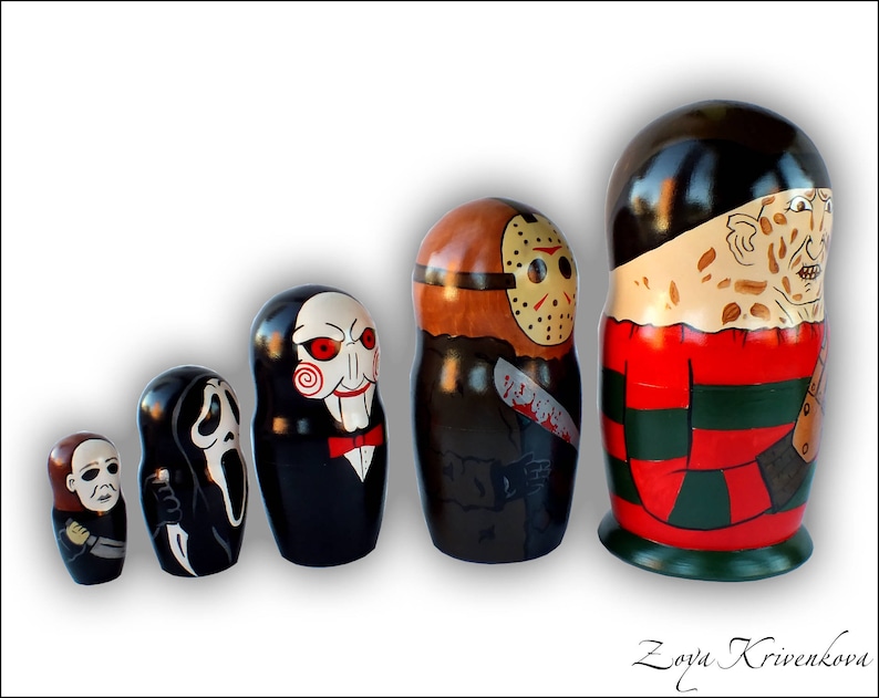 Nesting doll Horror Movie Villains Geek Gift Matryoshka Etsy