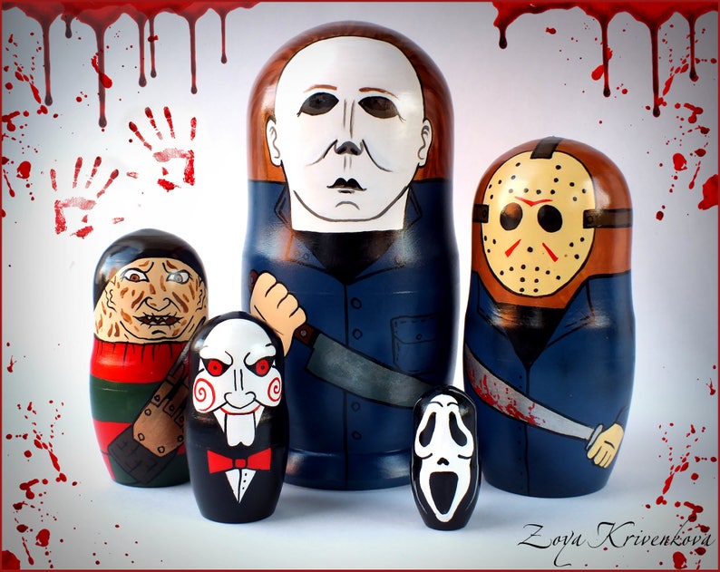 Nesting doll Horror Movie Villains Geek Gift Matryoshka Etsy